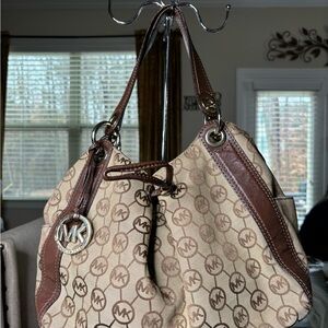 Michael Kors Brown Monogram Tote Bag